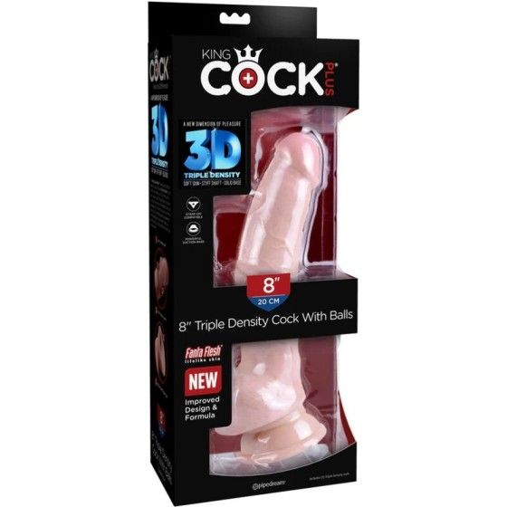 KING COCK - TRIPLE DENSITY DILDO 18.4 CM KING COCK PLUS - 8