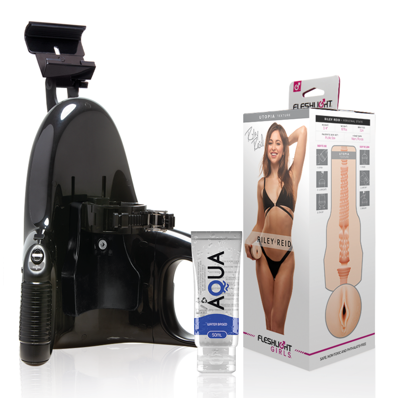 FLESHLIGHT - VAGINA RILEY REID UTOPIA + UNIVERSAL LAUNCH + AQUA QUALITY LUBRICANT 50 ML FLESHLIGHT GIRLS - 1