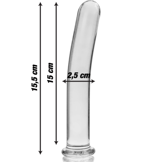 NEBULA SERIES BY IBIZA - MODEL 9 DILDO BOROSILICATE GLASS 15.5 X 2.5 CM CLEAR NEBULA SERIES BY IBIZA - 4