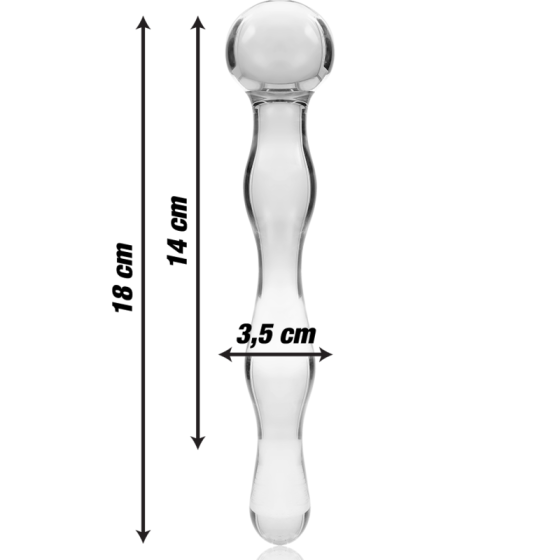 NEBULA SERIES BY IBIZA - MODEL 13 DILDO BOROSILICATE GLASS 18 X 3.5 CM CLEAR NEBULA SERIES BY IBIZA - 4