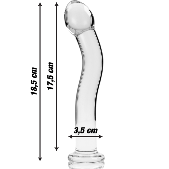 NEBULA SERIES BY IBIZA - MODEL 18 DILDO BOROSILICATE GLASS 18.5 X 3.5 CM CLEAR NEBULA SERIES BY IBIZA - 4