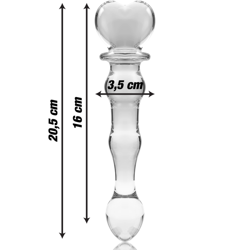 NEBULA SERIES BY IBIZA - MODEL 21 DILDO BOROSILICATE GLASS 20.5 X 3.5 CM CLEAR NEBULA SERIES BY IBIZA - 4