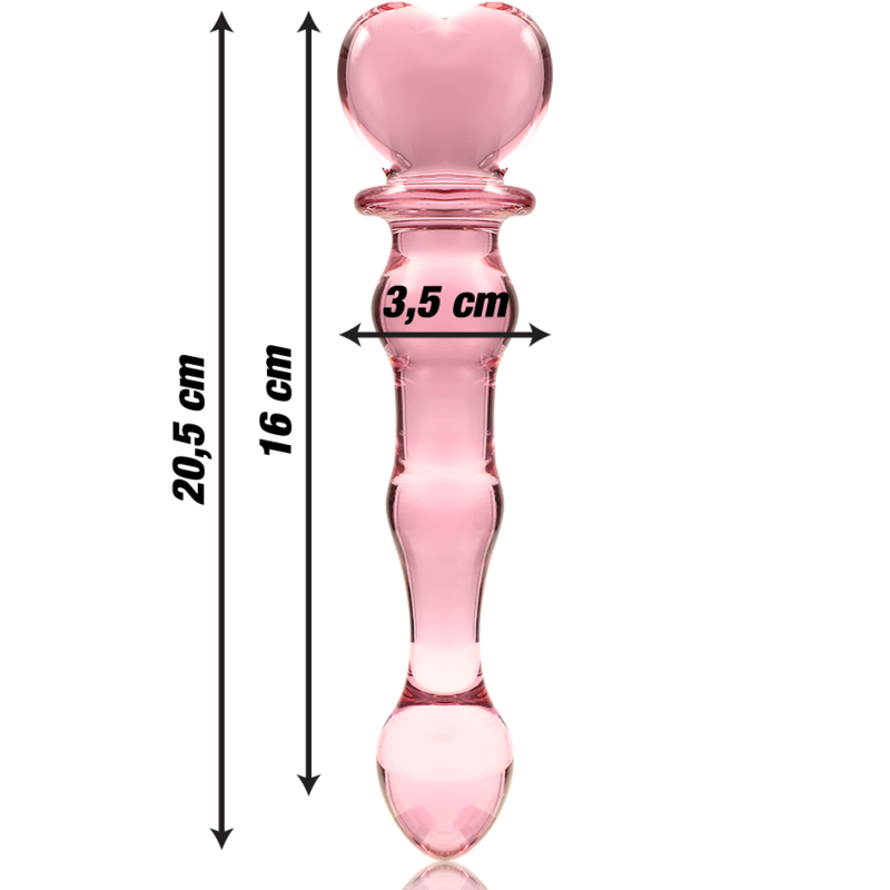 NEBULA SERIES BY IBIZA - MODEL 21 DILDO BOROSILICATE GLASS 20.5 X 3.5 CM PINK NEBULA SERIES BY IBIZA - 4
