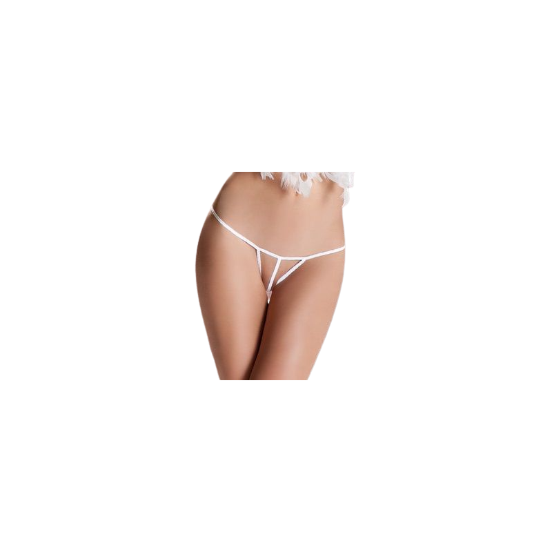 PASSION - MICRO THONG OPEN WHITE ONE SIZE PASSION WOMAN PANTIES & THONG - 2