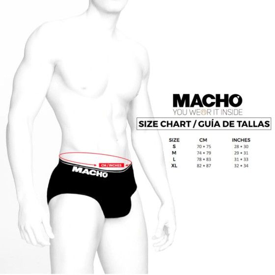 MACHO - MS24B BRIEF UNDERPANTS DARK BLUE S MACHO UNDERWEAR - 4