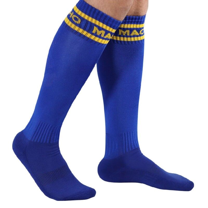 MACHO - LONG SOCKS ONE SIZE BLUE MACHO UNDERWEAR - 2