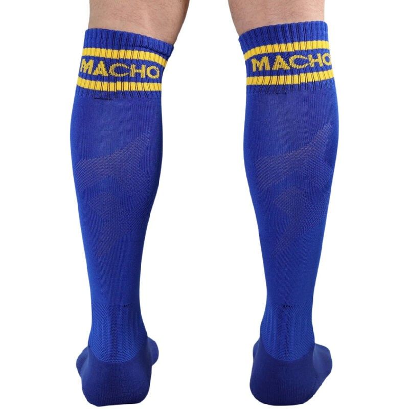 MACHO - LONG SOCKS ONE SIZE BLUE MACHO UNDERWEAR - 3