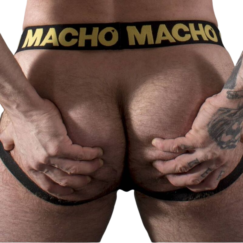 MACHO - MX25AC JOCK YELLOW LEATHER S MACHO UNDERWEAR - 2