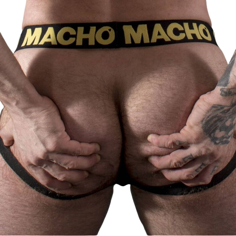 MACHO - MX25AC JOCK YELLOW LEATHER M MACHO UNDERWEAR - 2