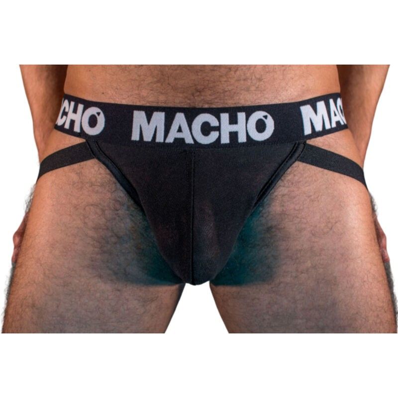 MACHO - MX25NN JOCK BLACK M MACHO UNDERWEAR - 1