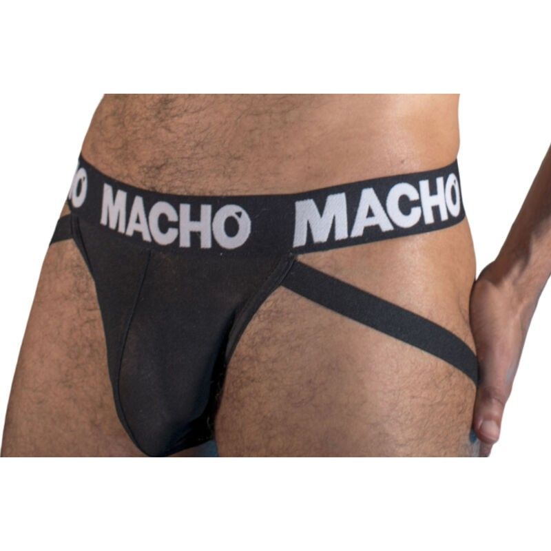 MACHO - MX25NN JOCK BLACK M MACHO UNDERWEAR - 2