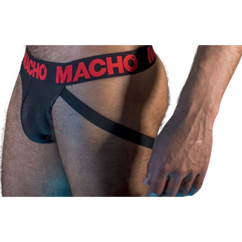 MACHO - MX26X2 JOCK BLACK/RED S MACHO UNDERWEAR - 2