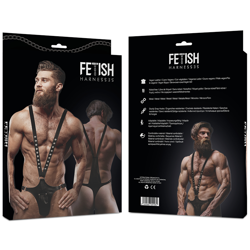 FETISH SUBMISSIVE ATTITUDE - MEN'S V-SHAPED ECO-LEATHER HARNESS FETISH SUBMISSIVE ATTITUDE - 6