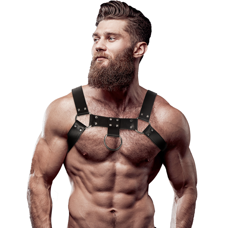 FETISH SUBMISSIVE ATTITUDE - MEN'S ECO-LEATHER CHEST HARNESS FETISH SUBMISSIVE ATTITUDE - 1