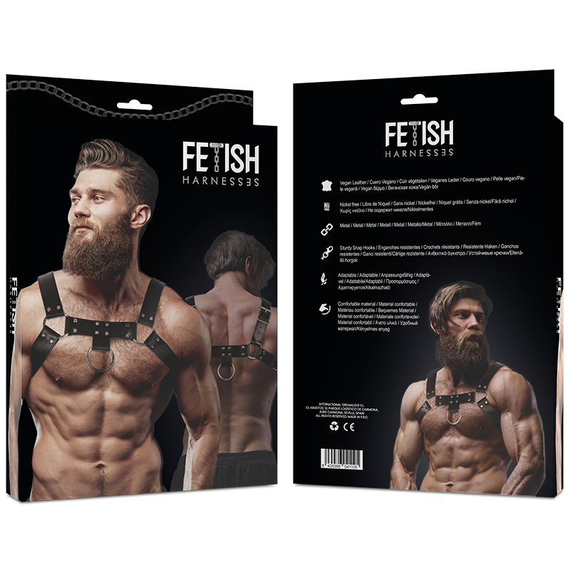 FETISH SUBMISSIVE ATTITUDE - MEN'S ECO-LEATHER CHEST HARNESS FETISH SUBMISSIVE ATTITUDE - 3