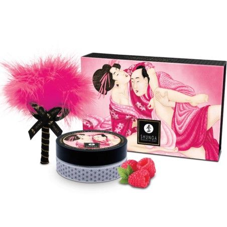 SHUNGA - EDIBLE MASSAGE POWDER KIT RASPBERRY