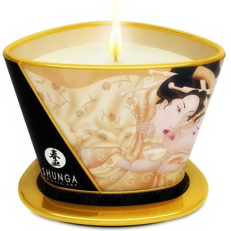 SHUNGA - MINI CARESS BY CANDELIGHT VANILLA MASSAGE CANDLE 170 ML SHUNGA CANDLES - 1