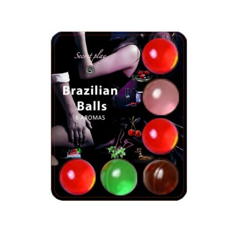 SECRETPLAY - BRAZILLIAN BALLS LUBRICANT HOT BALLS 6 UNITS SECRETPLAY COSMETIC - 1