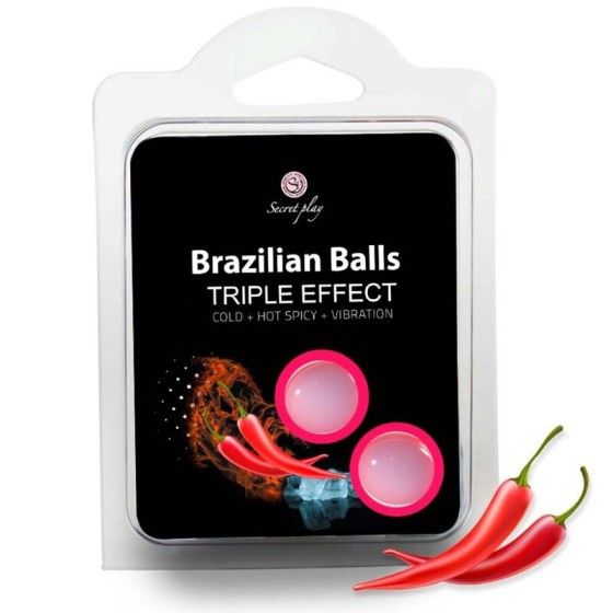 SECRETPLAY - SET 2 BRAZILIAN BALLS TRIPLE EFFECT SECRETPLAY COSMETIC - 1