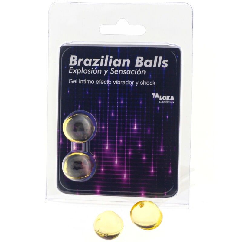 TALOKA - 2 BRAZILIAN BALLS VIBRATING & SHOCK EFFECT EXCITING GEL TALOKA - 1