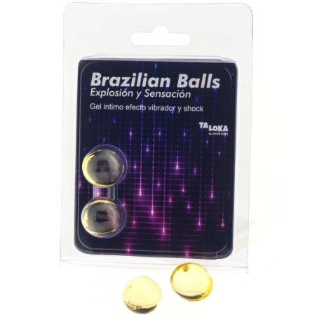 TALOKA - 2 BRAZILIAN BALLS VIBRATING & SHOCK EFFECT EXCITING GEL