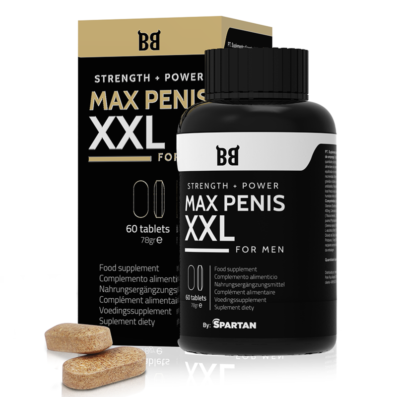 BLACK BULL - MAX PENIS XXL STRENGTH + POWER FOR MEN 60 TABLETS BLACKBULL BY SPARTAN - 1