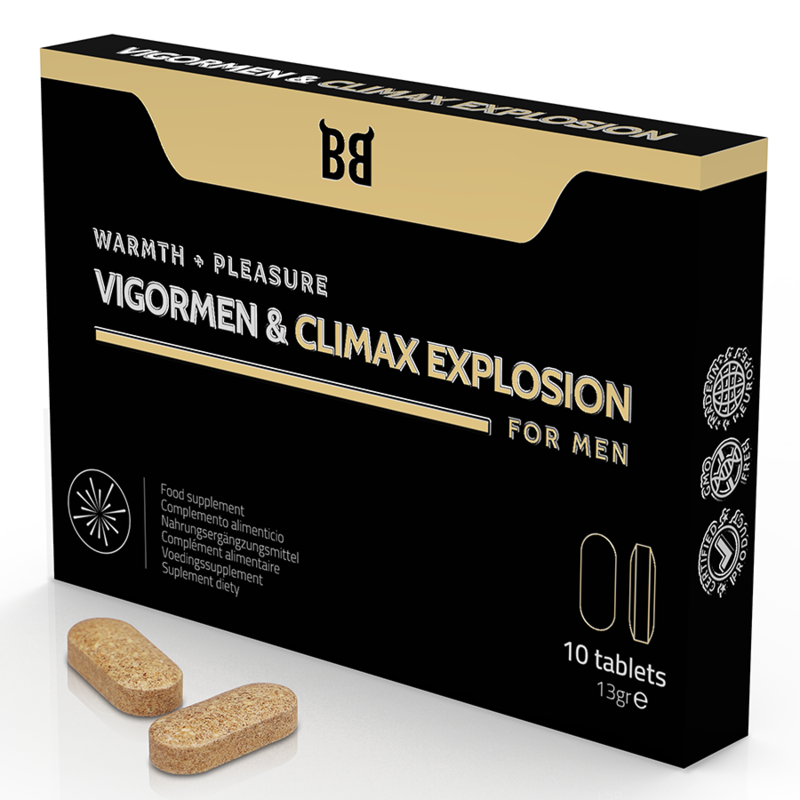 BLACK BULL - VIGORMEN & CLIMAX EXPLOSION GREATER PLEASURE FOR MEN 10 CAPSULES BLACKBULL BY SPARTAN - 1
