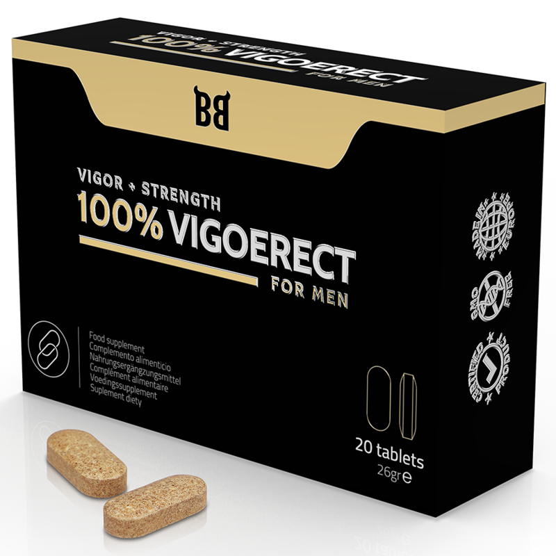 BLACK BULL - 100% VIGOERECT VIGOR + STRENGTH FOR MEN 20 TABLETS BLACKBULL BY SPARTAN - 1