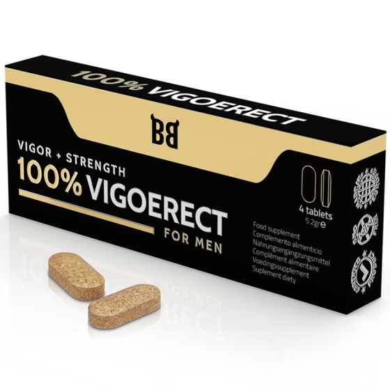 BLACK BULL - 100% VIGOERECT VIGOR + STRENGTH FOR MEN 4 TABLETS BLACKBULL BY SPARTAN - 1