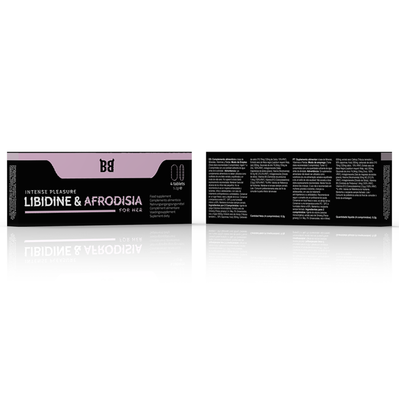 BLACK BULL - LIBIDINE & AFRODISIA INTENSE PLEASURE FOR HER 4 TABLETS BLACKBULL BY SPARTAN - 3