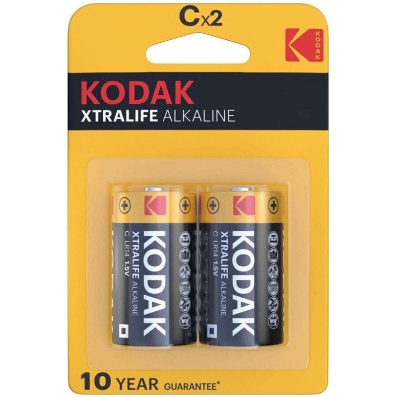 KODAK - XTRALIFE ALKALINE BATTERIES C X 2 UNITS KODAK - 1