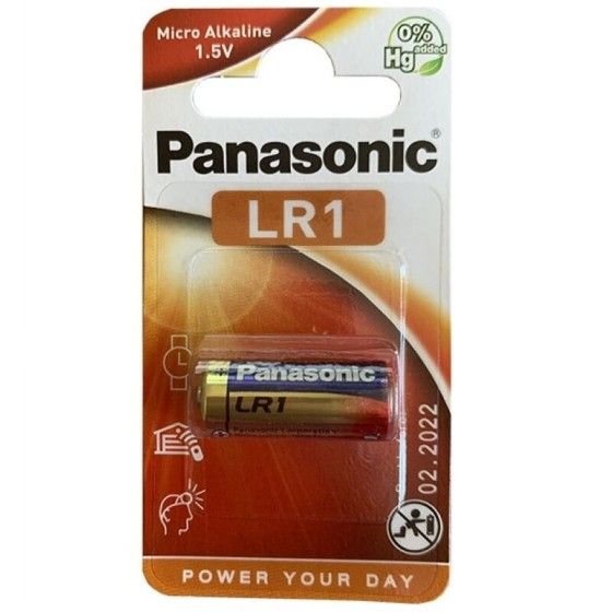 PANASONIC - ALKALINE BATTERY LR1 1.5V BLISTER 1 PACK PANASONIC - 1