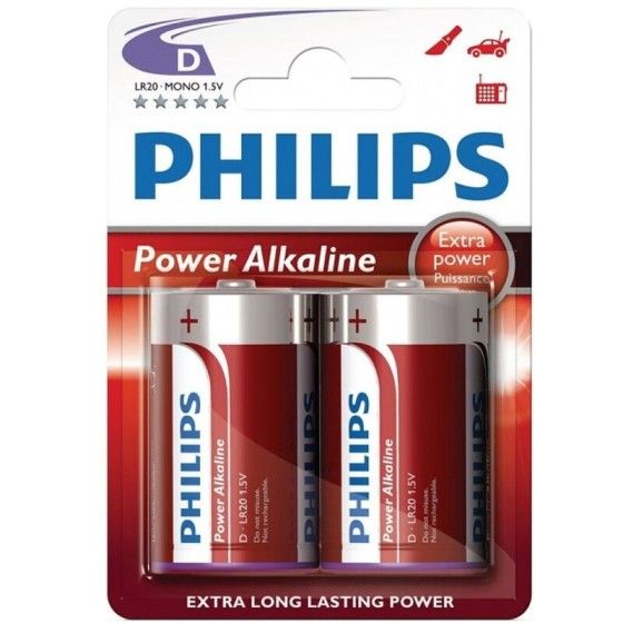 PHILIPS - POWER ALKALINE PILA D LR20 PACK 2 PHILLIPS - 1