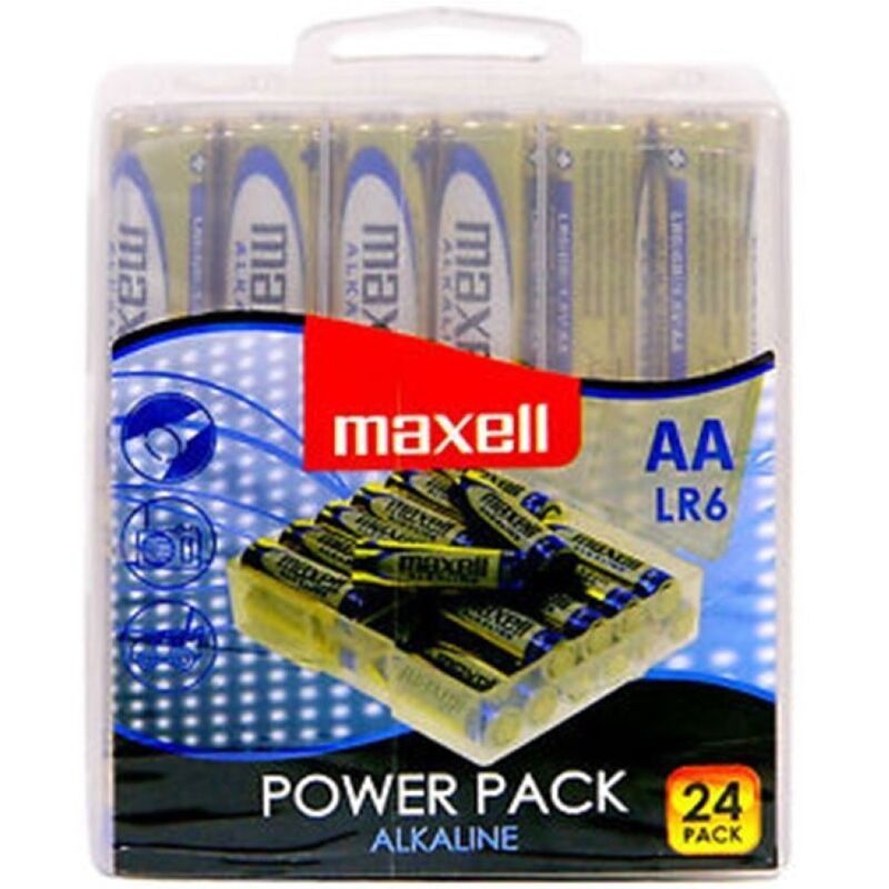 MAXELL - ALKALINE BATTERY AA LR6 PACK * 24 BATTERIES MAXELL - 1