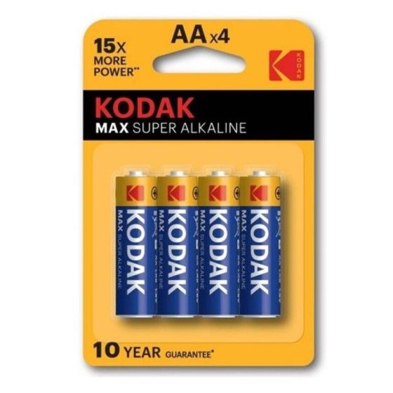 KODAK - MAX ALKALINE BATTERY AA LR6 BLISTER * 4 KODAK - 1
