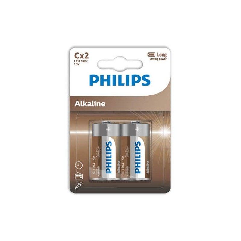 PHILIPS - ALKALINE BATTERIES C LR14 BLISTER*2 PHILLIPS - 1