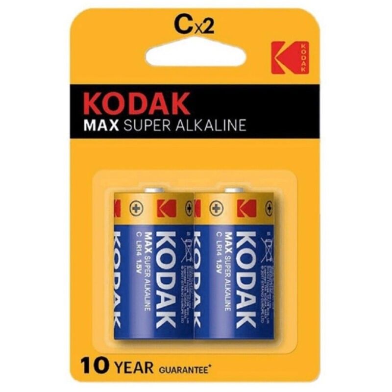 KODAK - MAX ALKALINE BATTERY C LR14 2 UNIT KODAK - 1