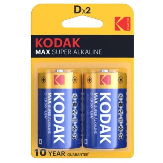 KODAK - MAX ALKALINE BATTERY D LR20 2 UNIT KODAK - 1