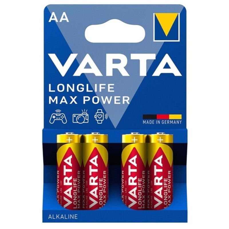 VARTA - MAX POWER ALKALINE BATTERY AA LR6 4 UNIT VARTA - 1