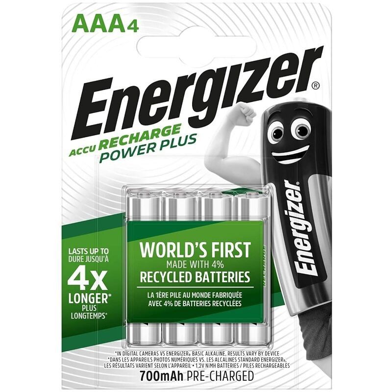 ENERGIZER - RECHARGEABLE BATTERIES AAA4 BLISTER 4 ENERGIZER - 1