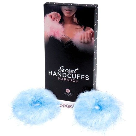 SECRETPLAY - BLUE LIGHT MARABOU HANDCUFFS SECRETPLAY 100% FETISH - 3