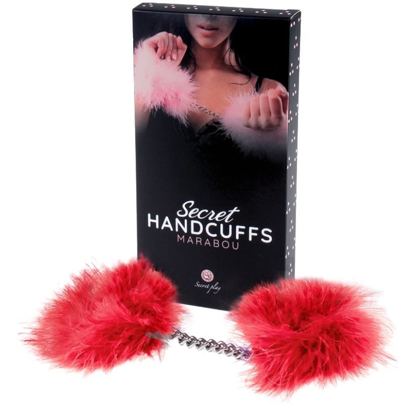 SECRETPLAY - RED MARABOU HANDCUFFS SECRETPLAY 100% FETISH - 2