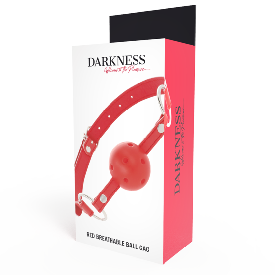 DARKNESS - RED BREATHABLE GAG DARKNESS BONDAGE - 4