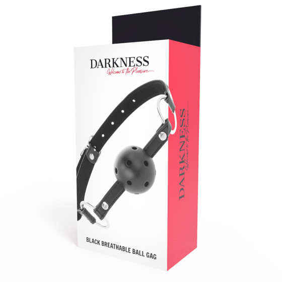 DARKNESS - BLACK BREATHABLE GAG DARKNESS BONDAGE - 4