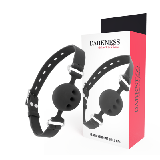 DARKNESS - BLACK BREATHABLE SILICONE GAG