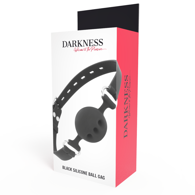 DARKNESS - BLACK BREATHABLE SILICONE GAG DARKNESS BONDAGE - 4