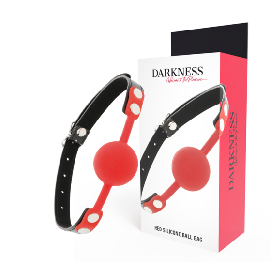 DARKNESS - RED SILICONE GAG DARKNESS BONDAGE - 1