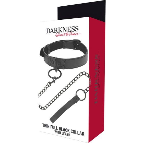 DARKNESS - BLACK NECKLACE WITH CHAIN DARKNESS BONDAGE - 5