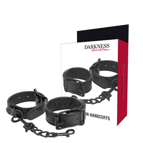 DARKNESS - WIDE THIN TEXTURED HANDCUFFS DARKNESS BONDAGE - 1