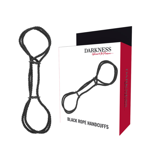 DARKNESS - 100% COTTON ROPE HANDCUFFS OR ANKLE HANDCUFFS